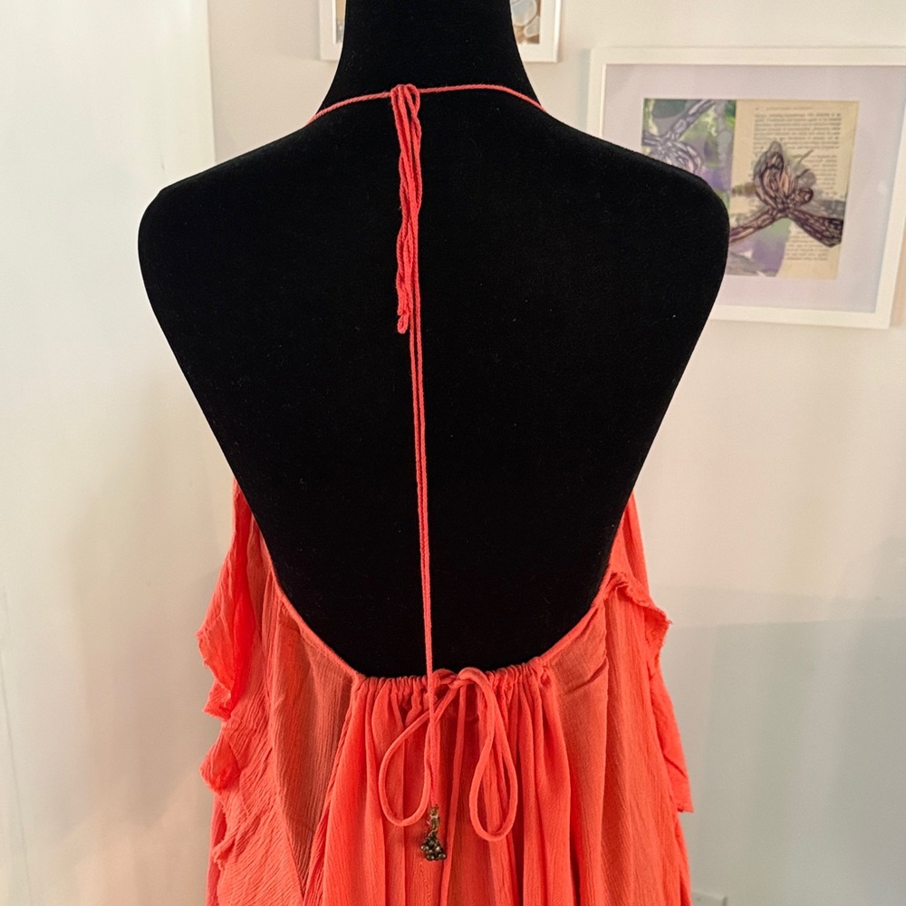 Free People Coral Backless Dress - Picture 4 of 7